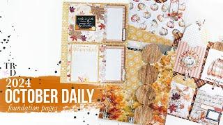 October Daily 2024 Prep Day 2 | 4 Fall-Themed Pocket-Based October Daily Foundation Pages!