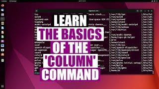 Display file contents in columns with the "column" command