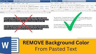 How to remove highlights from pasted text in Word [IN 1 MINUTE]