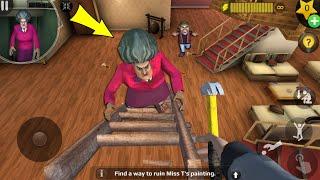 Scary Teacher 3D - with nick and tani troll Miss T fell face down-gameplay part 3899 #scaryteacher3d