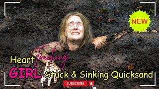 Heart TouchingGirl Stuck & Sinking in Quicksand#quicksand #adventure #survival #subscribe