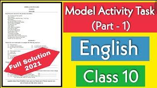 Model activity task class 10 English part 1 | Class x model activity task English part 1 | WBBSE