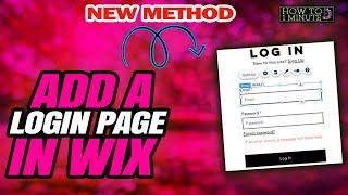 How to add a login page in wix 2024