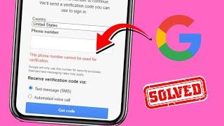 How to Fix This Phone Number Cannot Be Used For Verification! Gmail Account - 2024