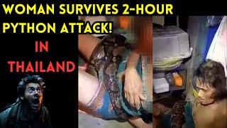 WOMAN RESCUED AFTER TERRIFYING PYTHON ATTACK IN THAILAND!