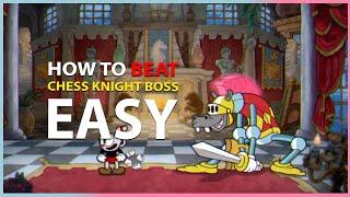 Cuphead - How To EASY Beat Horse CHESS KNIGHT GUIDE  Dlc Boss King's Leap