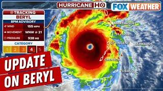 Hurricane Beryl Strengthens In The Caribbean, Remains Category 4