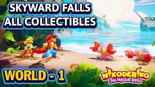 Nikoderiko The Magical World Skyward Falls All Collectibles - World 1 Gameplay Walkthrough