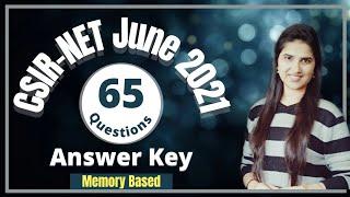 CSIR NET 2022 answer key|CSIR NET 2022 solutions|CSIR NET June 2021 chemistry|Memory Based Questions