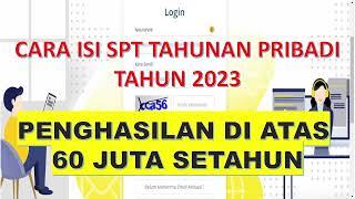 Cara Mengisi SPT Online  | DJP Online | Pajak 2024