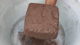 Asmr - Full dusty ️ Soft gritty red sand water  crumbling with dipping