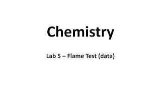 Flame Test (data)