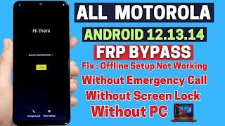 All Motorola/Moto FRP Bypass 2025 /Unlock Android 12/13/14 Without Pc/Screen Lock Not Working Fixed