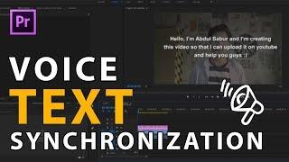 Voice Text Synchronization | Revealing Text With Voice in Premiere Pro | Tutorial