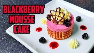 Blackberry Mousse Cake - how to make and plate