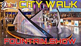 DUBAI CITY WALK | The Majestic Fountain Show | 4D & HOLOGRAM | TEAM SARIO