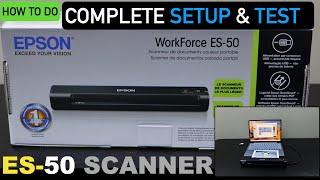 Epson WorkForce ES-50 Setup, Unboxing, Install Drivers, Scanning Test.