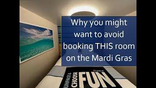 Caution: Carnival's Mardi Gras cruise ship has 2,641 staterooms, but we won't book this cabin again!