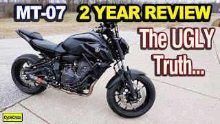 Yamaha MT-07 | TWO YEAR REVIEW - BAD & Good | MT-09 vs MT-07