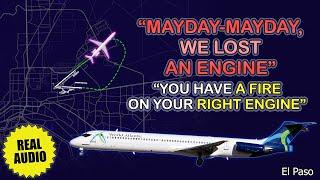 MAYDAY. Immediate return due to engine failure on takeoff at El Paso. Real ATC