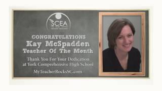 The SCEA - Teacher of the Month - September 2016