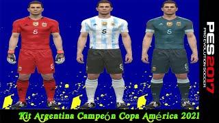 Kit Argentina Campeón Copa América 2021 by Jhon Pro Pes - Pes 2017 pc