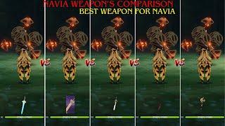 Best Weapon For Navia | weapon comparison #genshinimpact