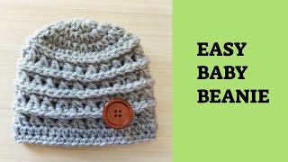 Super Easy Crochet Baby Hat / Baby Beanie Crochet Tutorial