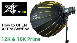 How to Open & Close A1Pro 12K/18K SoftBox!