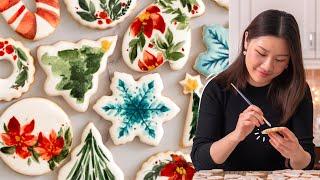 Painted Holiday Sugar Cookies | 30 Watercolor Decoration Ideas!