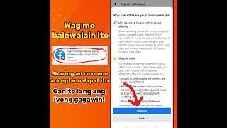 Your monitized video is sharing ad revenue with rigth music owner, ganito dapat ang gagawin mo