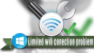 How to fix limited wifi conection problem in windows8 and windows8.1