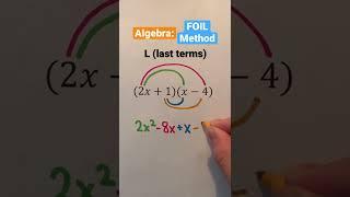 Algebra: FOIL Method #Shorts #algebra #math #maths #mathematics #education #learn