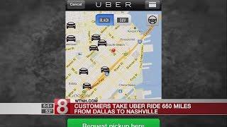 Customers take Uber ride 650 miles from Dallas to Nashville