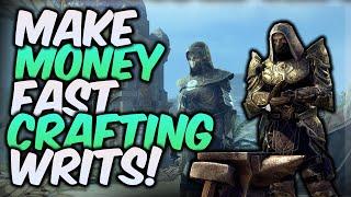 ESO MAKE GOLD FAST DOING DAILY CRAFTING WRITS!