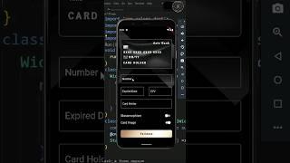 Flutter Credit Card Input Form || Flutter Credit Card Package #flutter #appdevelopment #creditcard