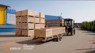 KRÓLIK bin handling system at Farm Gadz