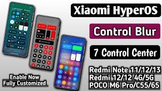 Top 7 HyperOS+MIUI 14 Control Centre Blur Feature, Enable Control Centre Blur Any Redmi, Xiaomi,POCO