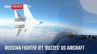 Russian jet passes within feet of US plane