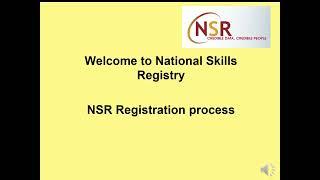 Registration Process of National Skills Registry (NSR) profile