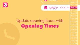 Update opening hours with Opening Times