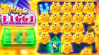 I HIT MY RECORD BONUS WIN ON *NEW* MAGIC PIGGY SLOT! (FULLSCREEN?!)