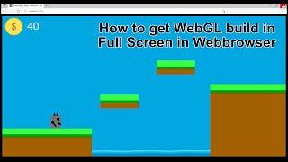 Unity WebGL Full Screen in web browser Simple and fast.