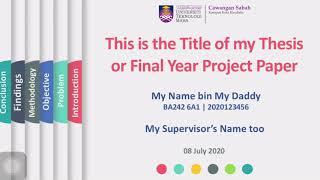 Animated PowerPoint Template FYP/Thesis Presentation