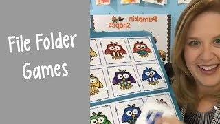 PreK Morning Work - File Folder Games