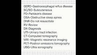 MEDICAL ABBREVIATIONS (OET)#MOST COMMON MEDICAL ABBREVIATIONS IN OET (PART 1)