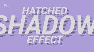 How to Create a Hatched Drop Shadow Text Effect in Adobe Photoshop!