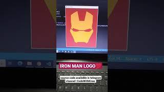 How to create a Iron man logo using python | Ironman️#trending#1 Results#short#yshorts