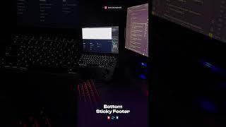 Minimal Bottom Sticky Footer (#web-development project) built using #html and #tailwindcss