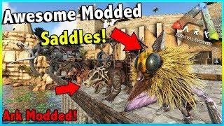 TAKING A LOOK AT THE AWESOME ECO PRIMORDIAL SADDLES THEY'RE SICK!! || ARK MODDED EP 31!